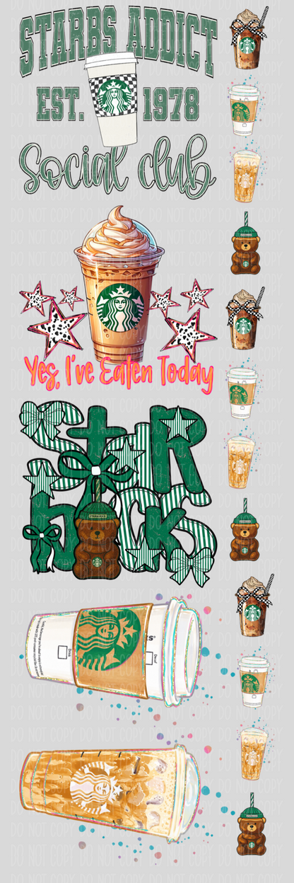 Starbies Pre-Made Gang Sheet 15X45