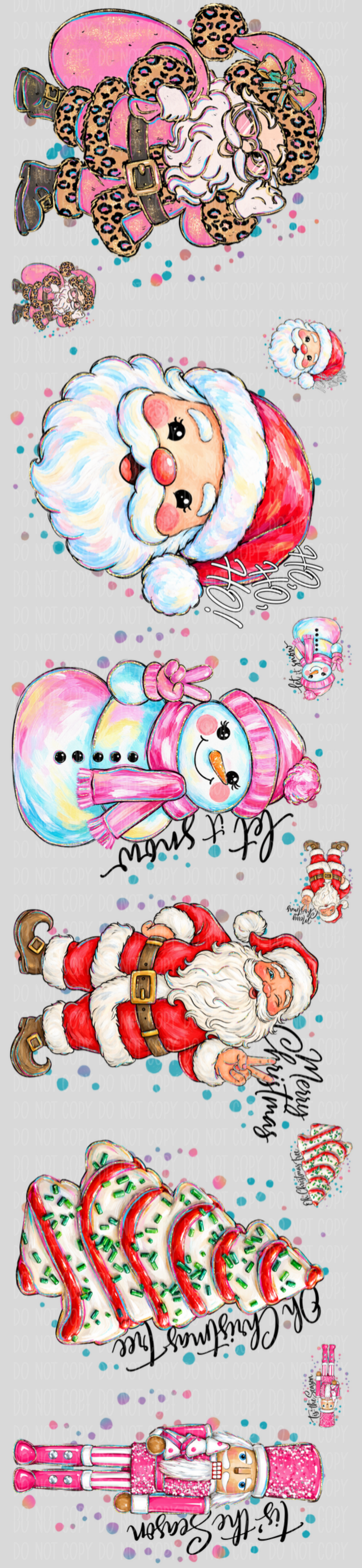 Preppy Christmas Pre-Made Gang Sheet 15X65