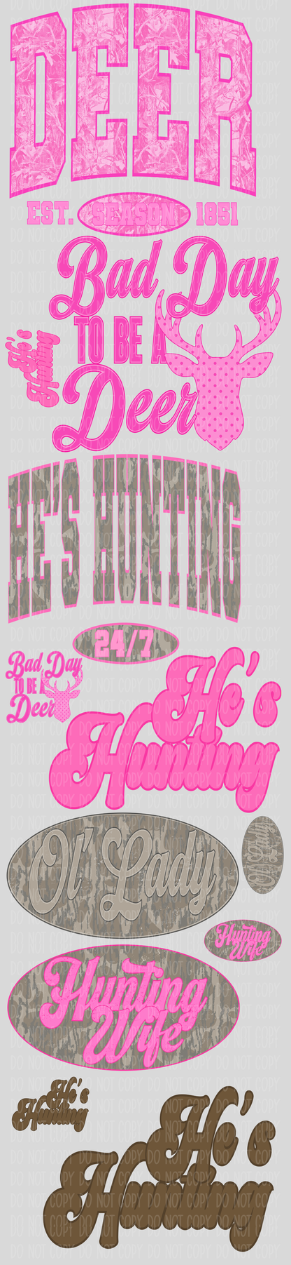 Bad Day To Be A Deer Pre-Made Gang Sheet 15X65
