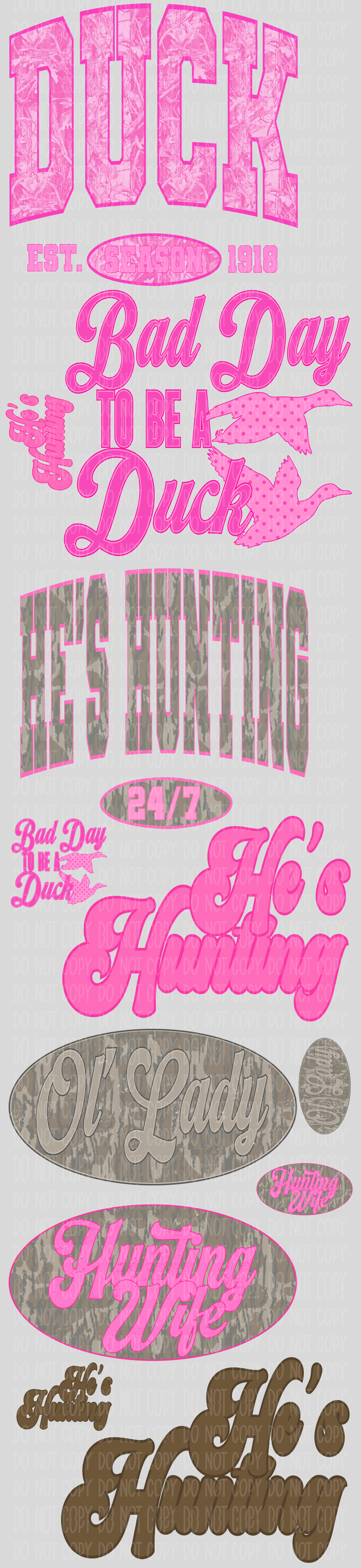 Bad Day To Be A Duck Pre-Made Gang Sheet 15X65