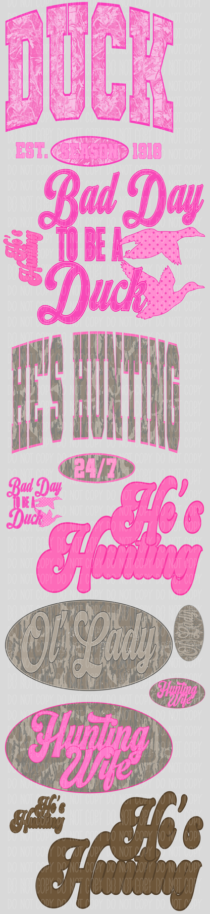 Bad Day To Be A Duck Pre-Made Gang Sheet 15X65