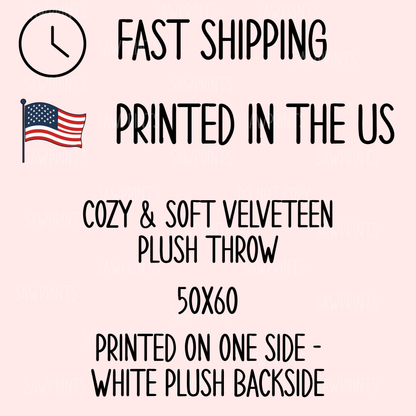 Checkered Tiger Alternative Grunge Velveteen Plush Blanket | Cozy Throw