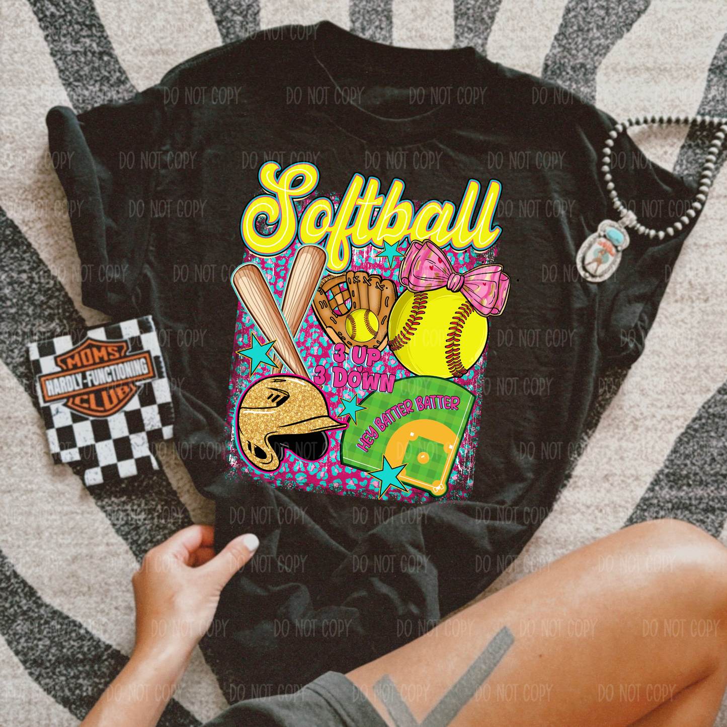 Softball Batter Batter Single Print DTF Transfer