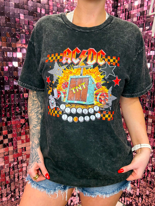 Acid Washed Band Tee