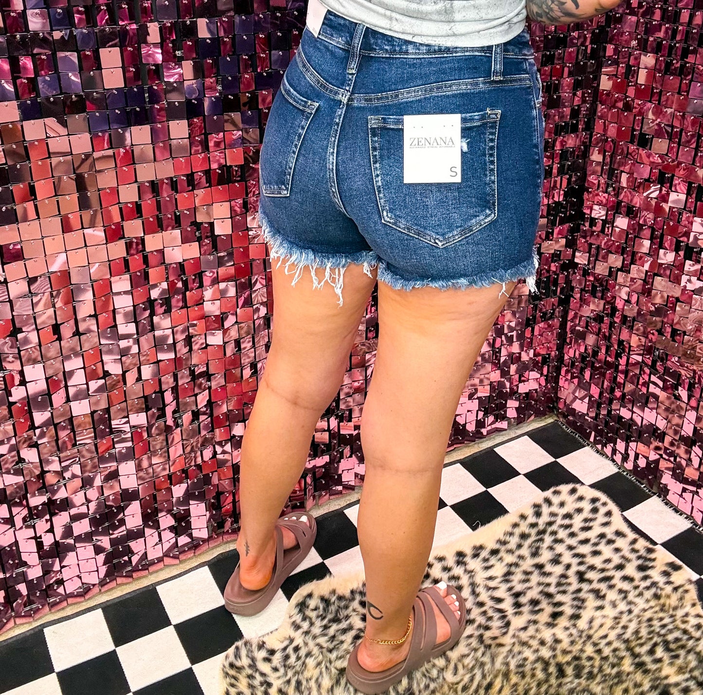 The Sadie Distressed Denim Shorts