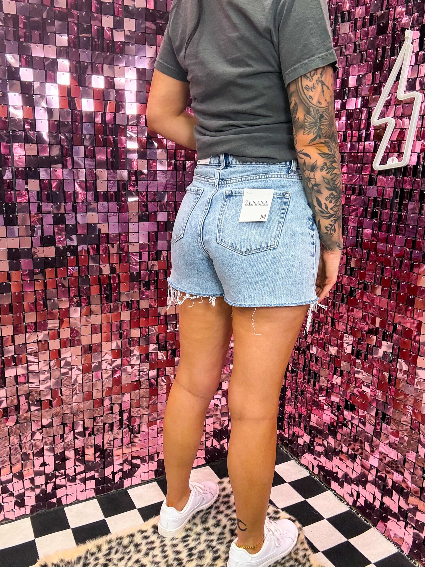 The Sawyer Distressed Denim Shorts