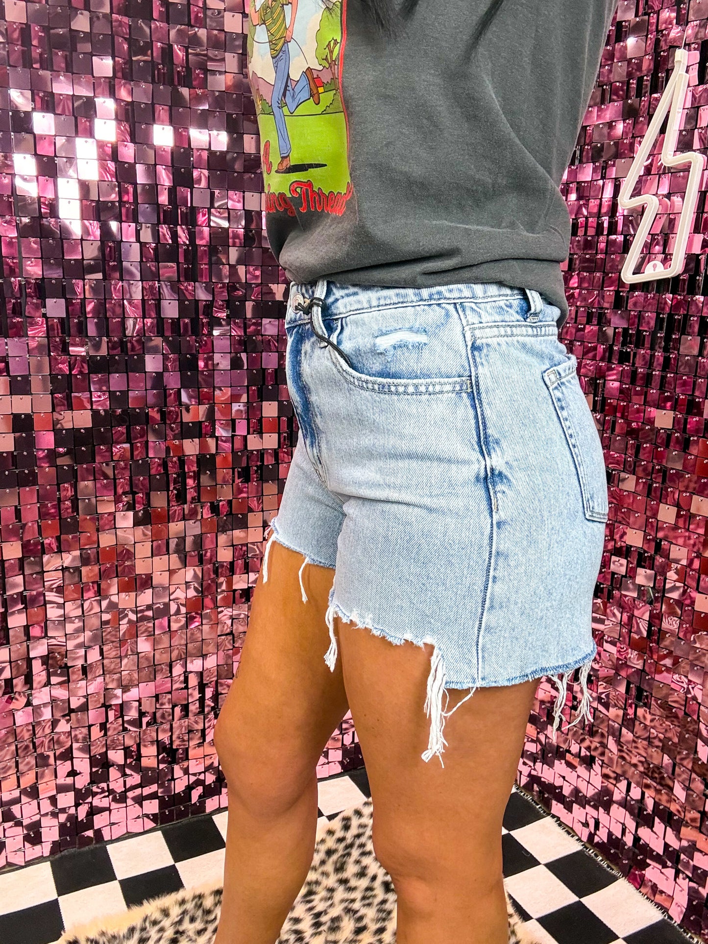 The Sawyer Distressed Denim Shorts
