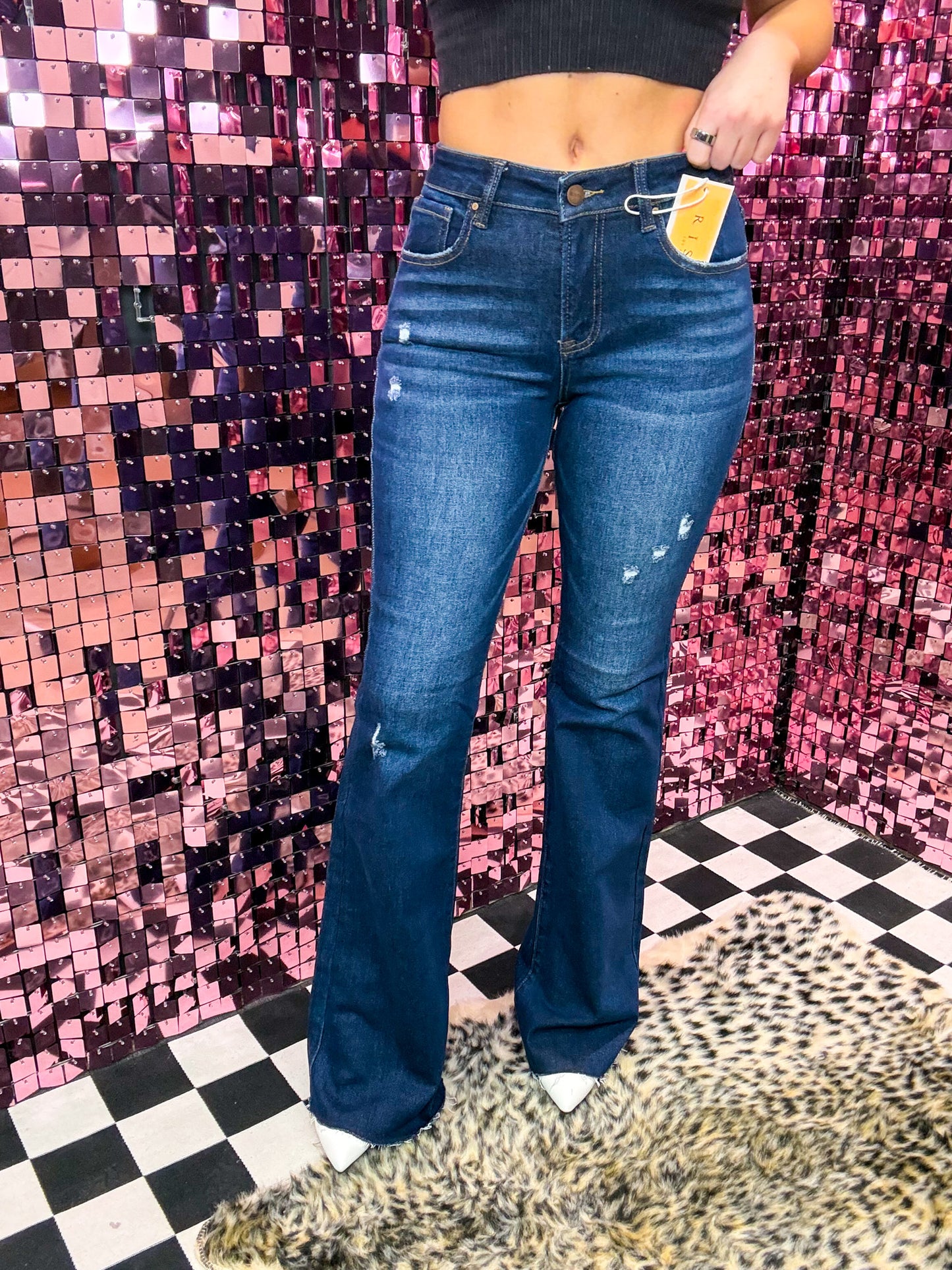 The Ryder Midrise Distressed Flare Jeans