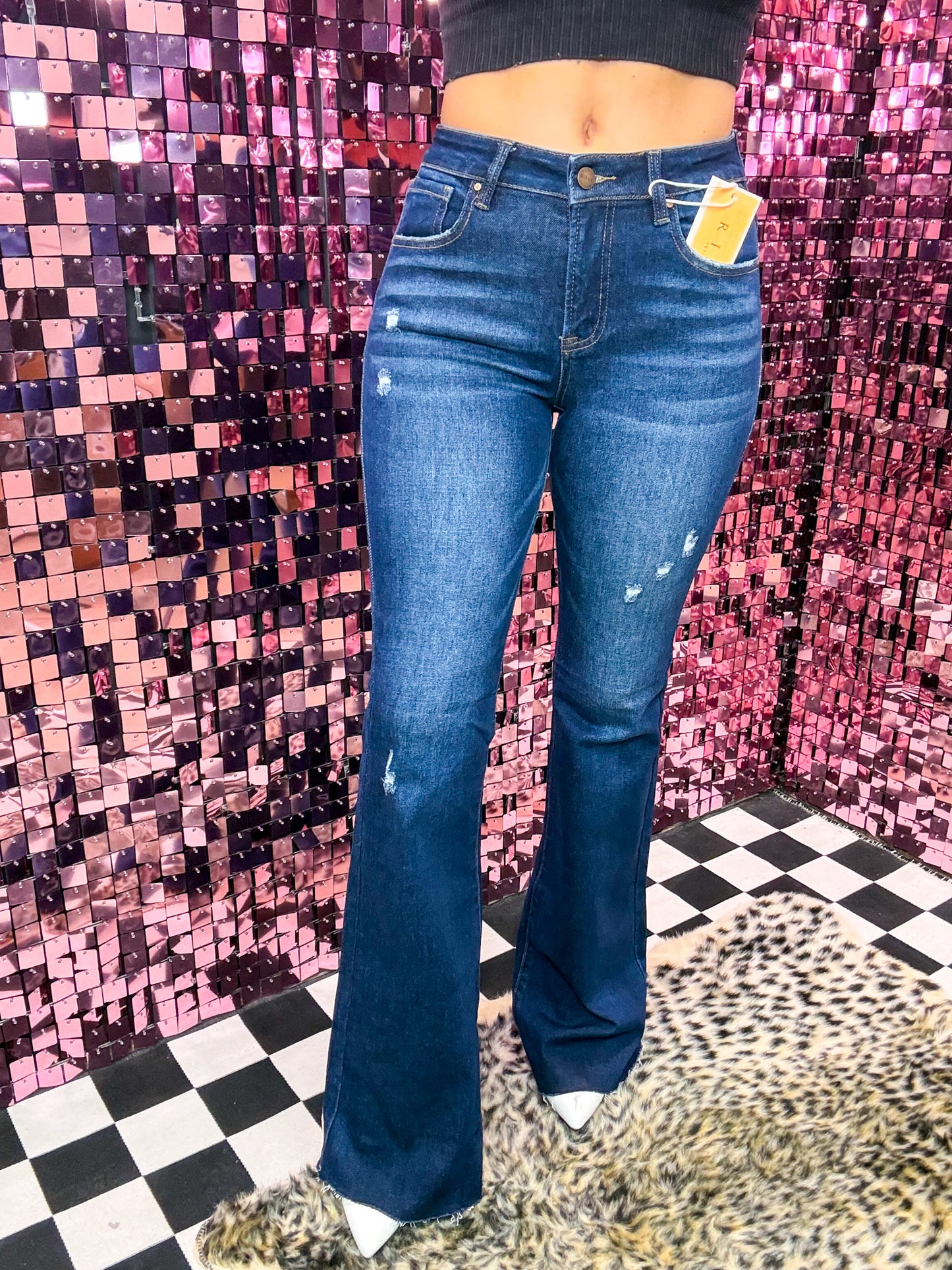 The Ryder Midrise Distressed Flare Jeans