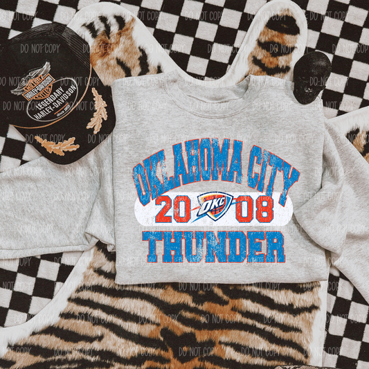 Thunder Basketball Tee Or Sweatshirt