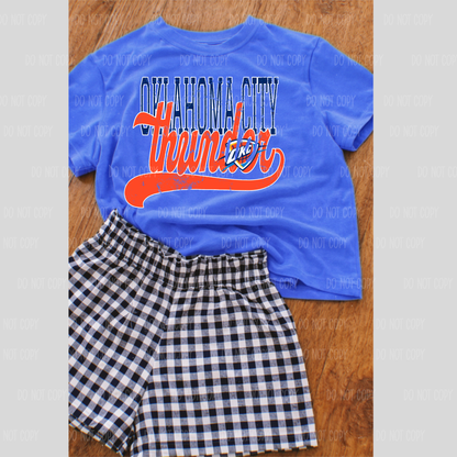 Thunder Basketball Tee Or Sweatshirt
