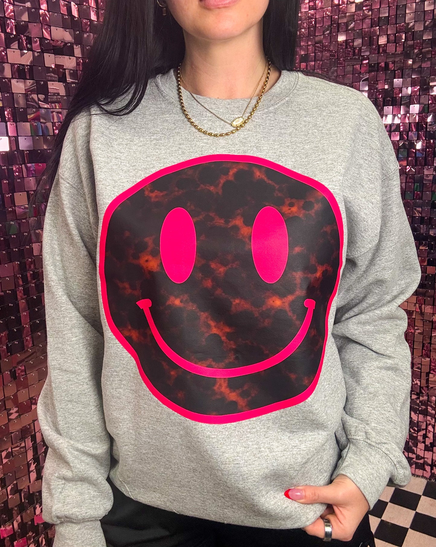 Pink Tortoise Smiley Tee Or Sweatshirt