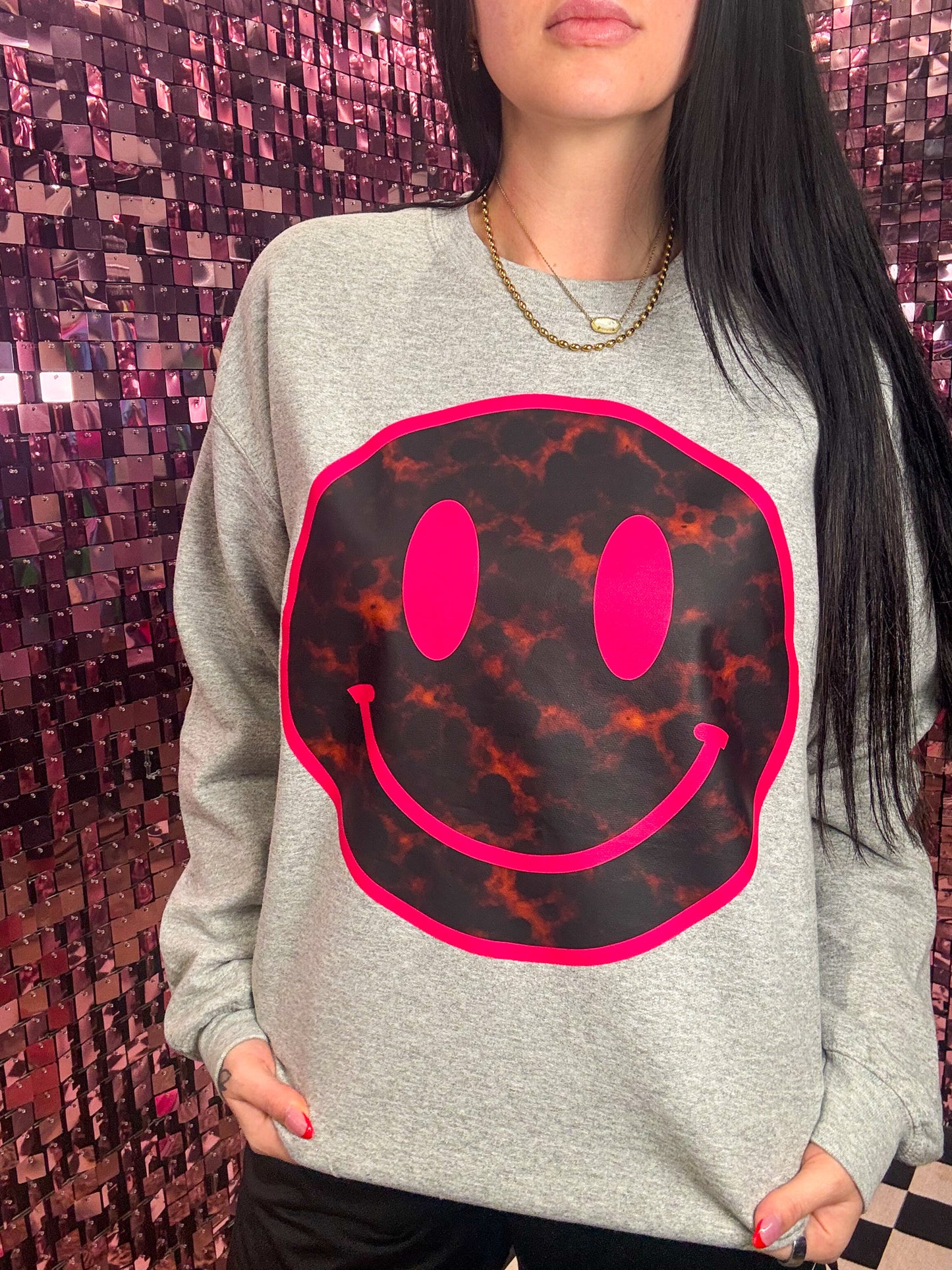 Pink Tortoise Smiley Tee Or Sweatshirt