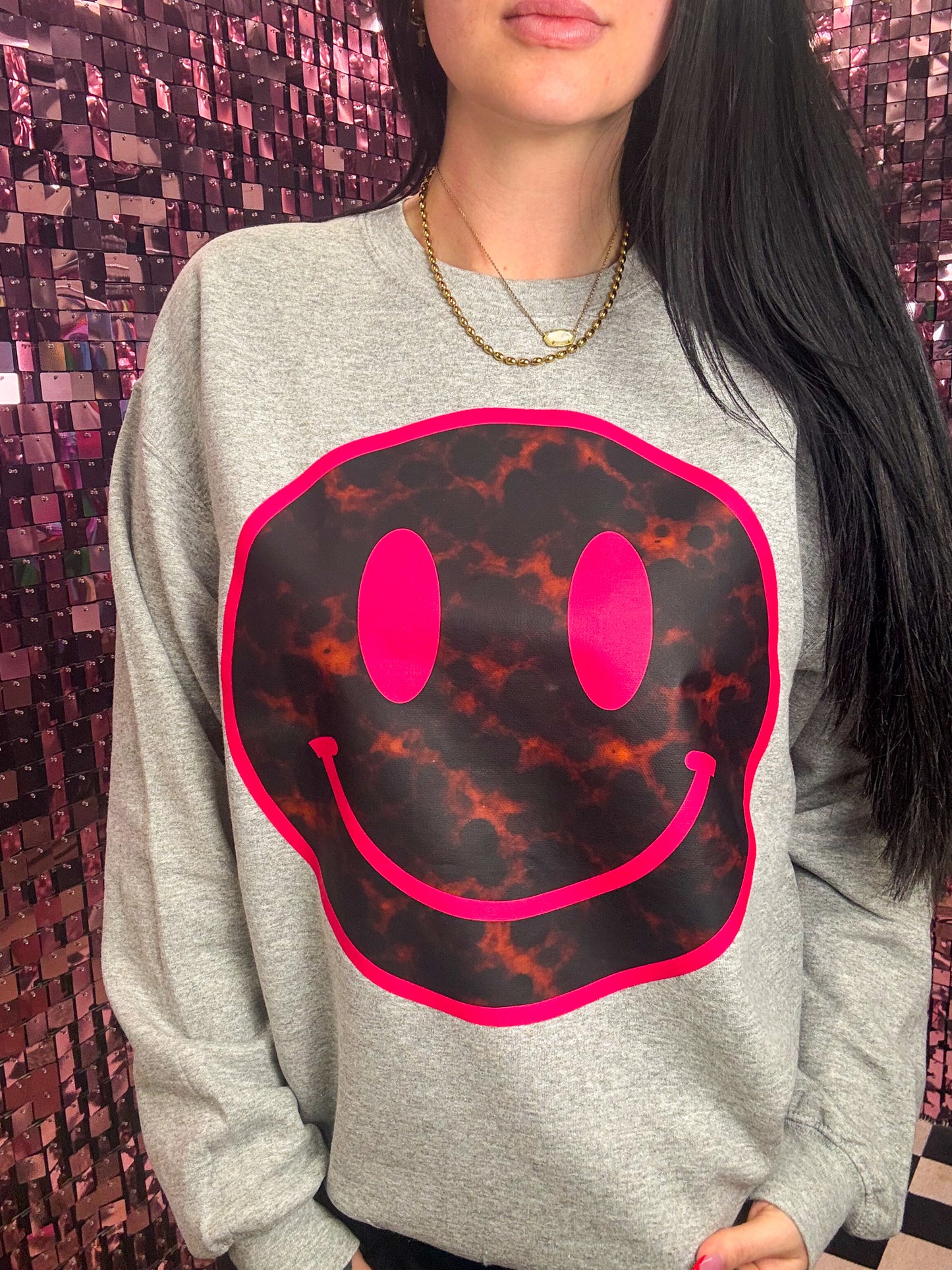 Pink Tortoise Smiley Tee Or Sweatshirt