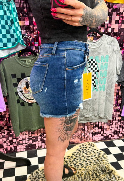 The Ellie Mid Rise Denim Shorts