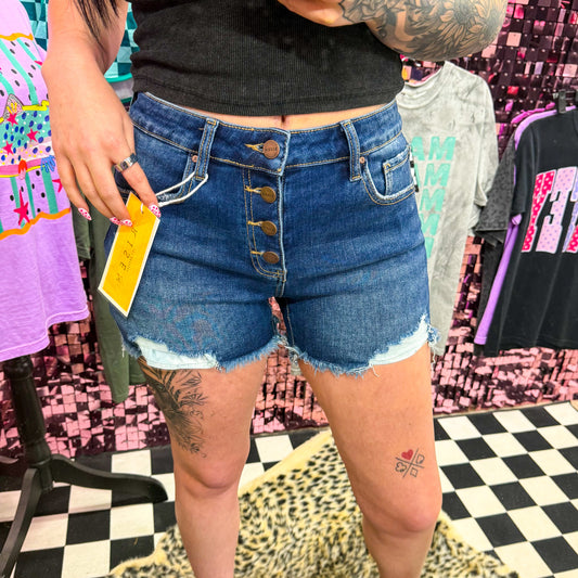 The Ellie Mid Rise Denim Shorts