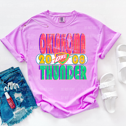 Thunder Basketball Tee Or Sweatshirt