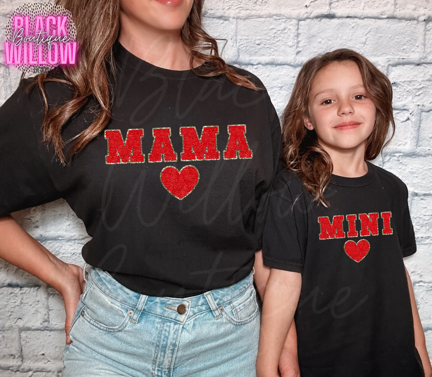 Mama & Mini Faux Sequin Sweatshirts