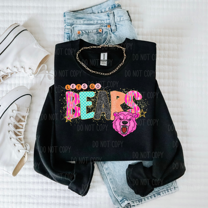 Pink Preppy Mascot Single Print DTF Transfer