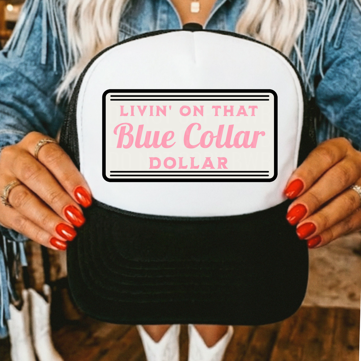 Blue Collar Wife Pre-Made Gang Sheet 15X45