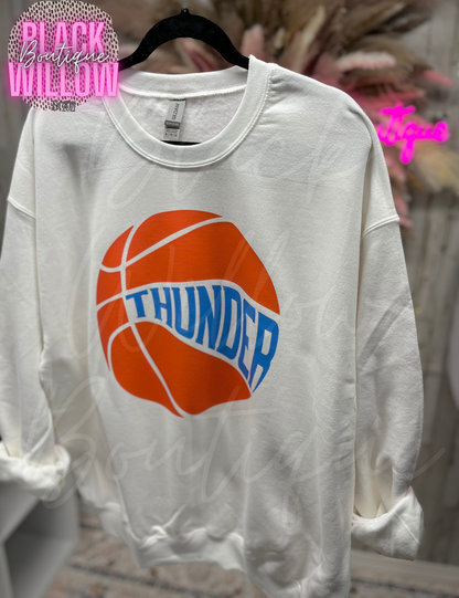 Thunder Basketball Tee Or Sweatshirt
