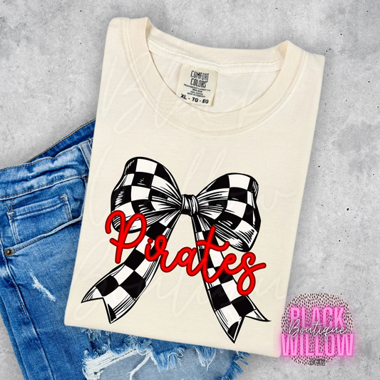 ✨CUSTOMIZABLE✨ Checkered Coquette Bow Mascot