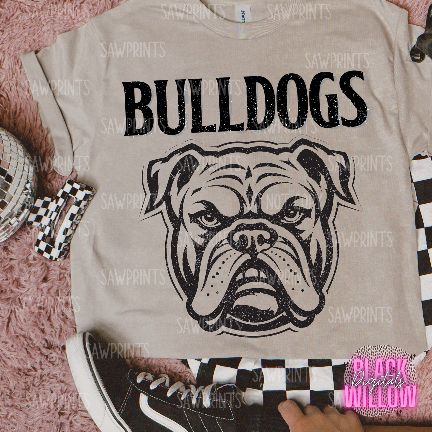 Bulldogs Grunge Mascot