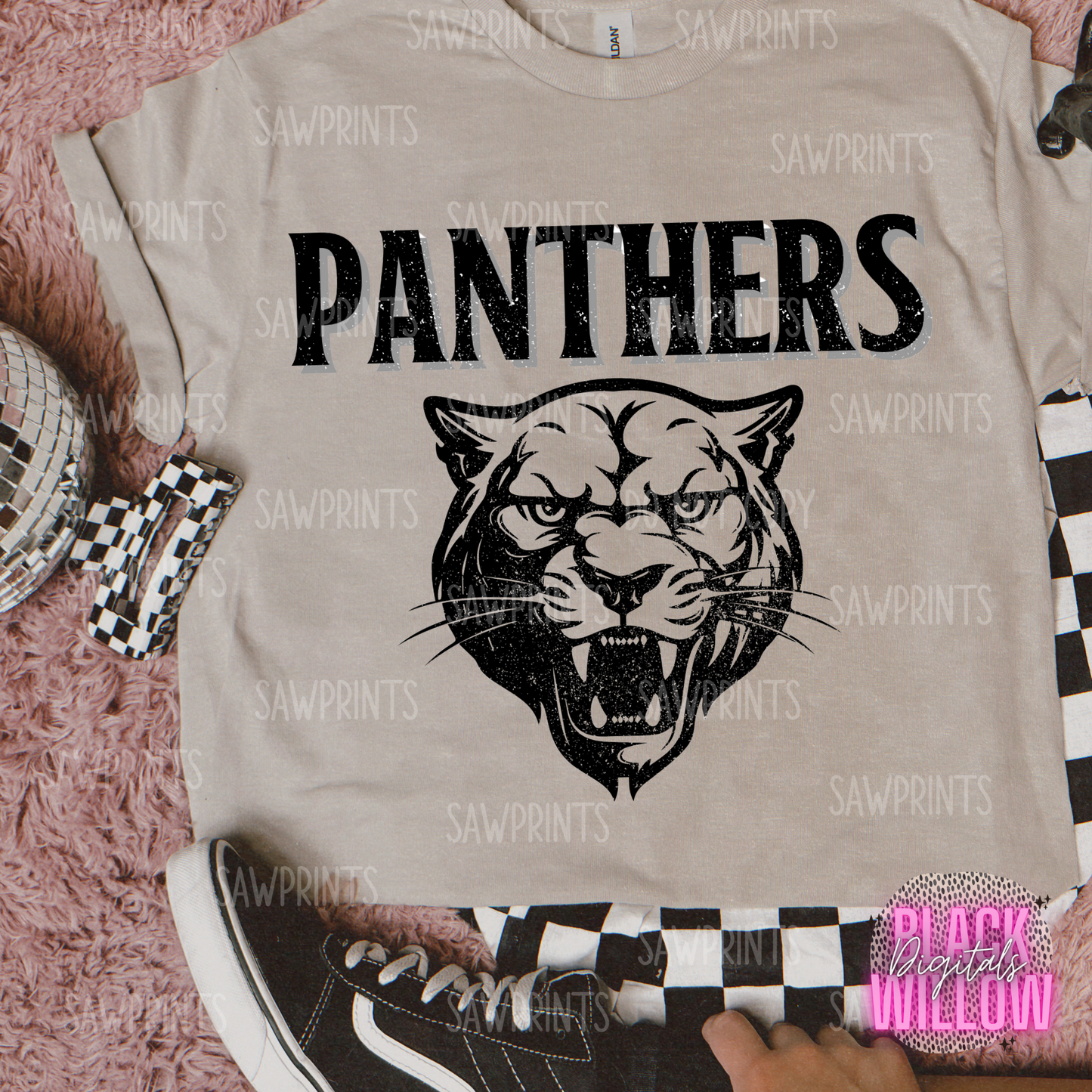 Panthers Grunge Mascot