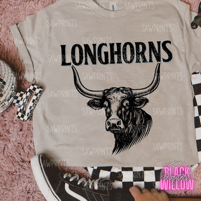 Longhorns Grunge Mascot