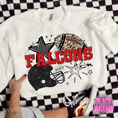 Falcons Football Red