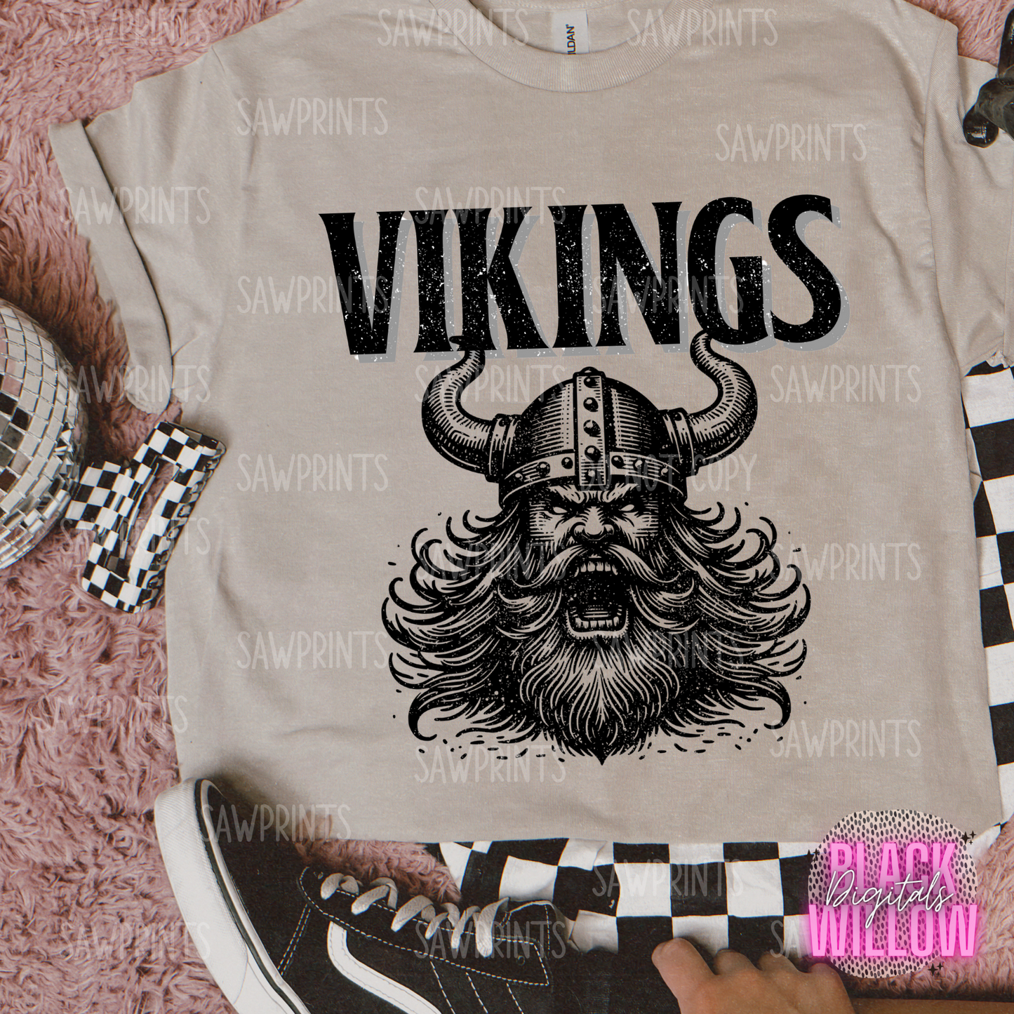 Vikings Grunge Mascot