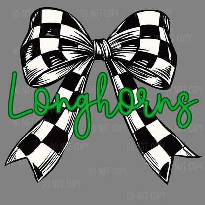 ✨CUSTOMIZABLE✨ Checkered Coquette Bow Mascot