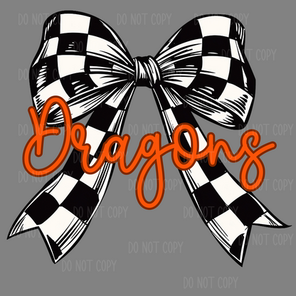 ✨CUSTOMIZABLE✨ Checkered Coquette Bow Mascot