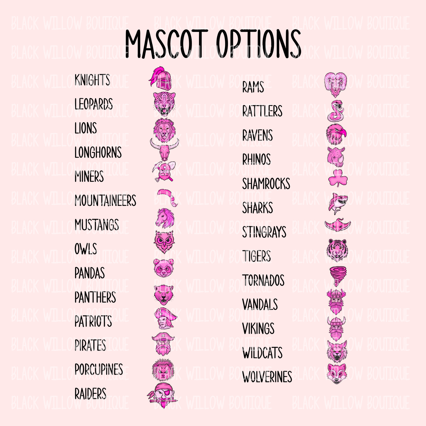 Pink Preppy Mascot Tee Or Sweatshirt