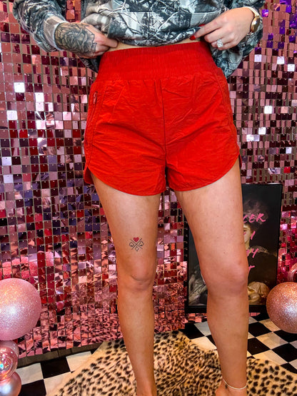 The Poppy Windbreaker Athletic Shorts