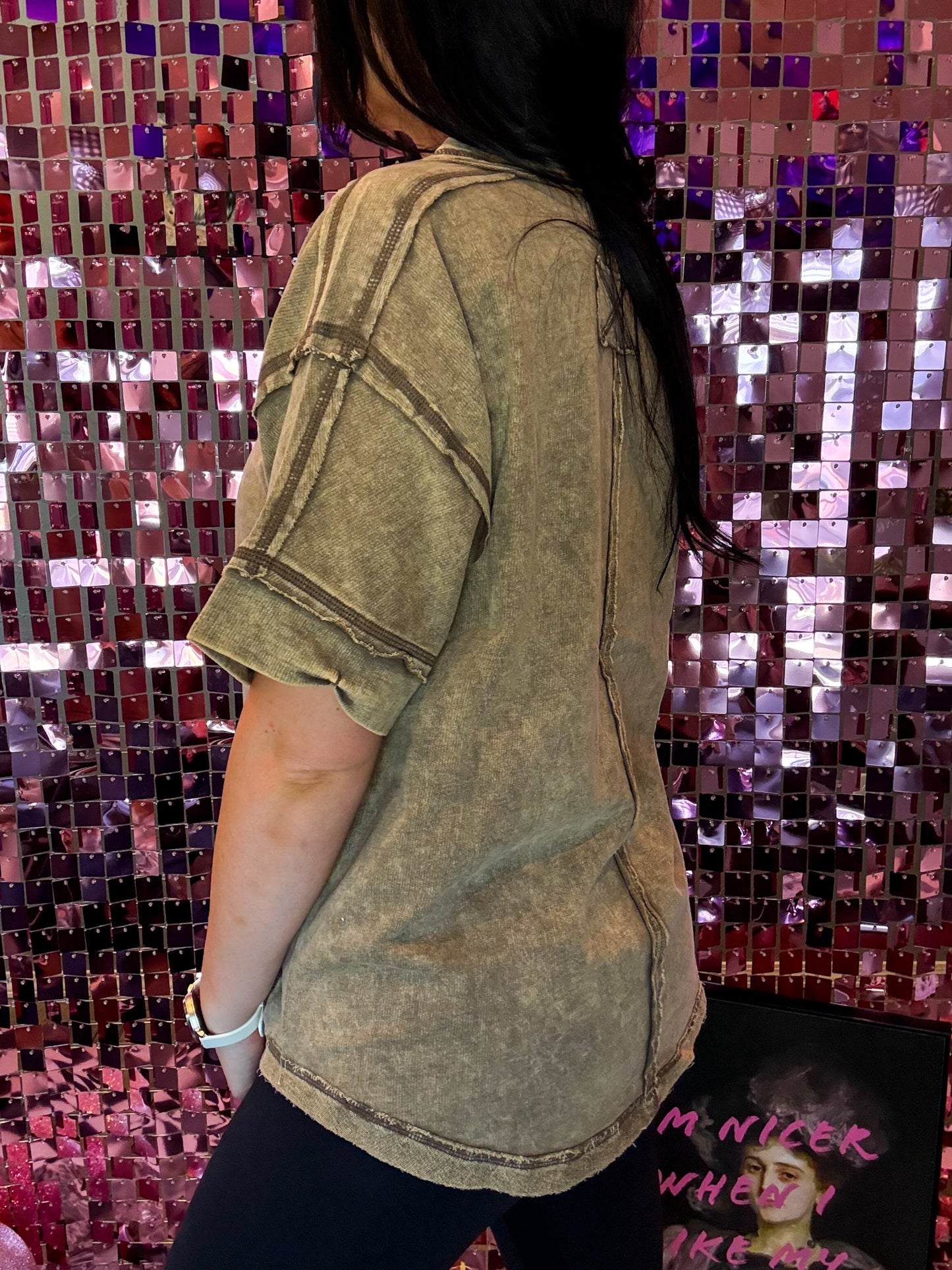 The Maya Oversized Acid Washed Top