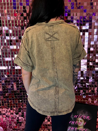 The Maya Oversized Acid Washed Top