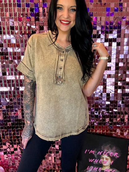 The Maya Oversized Acid Washed Top