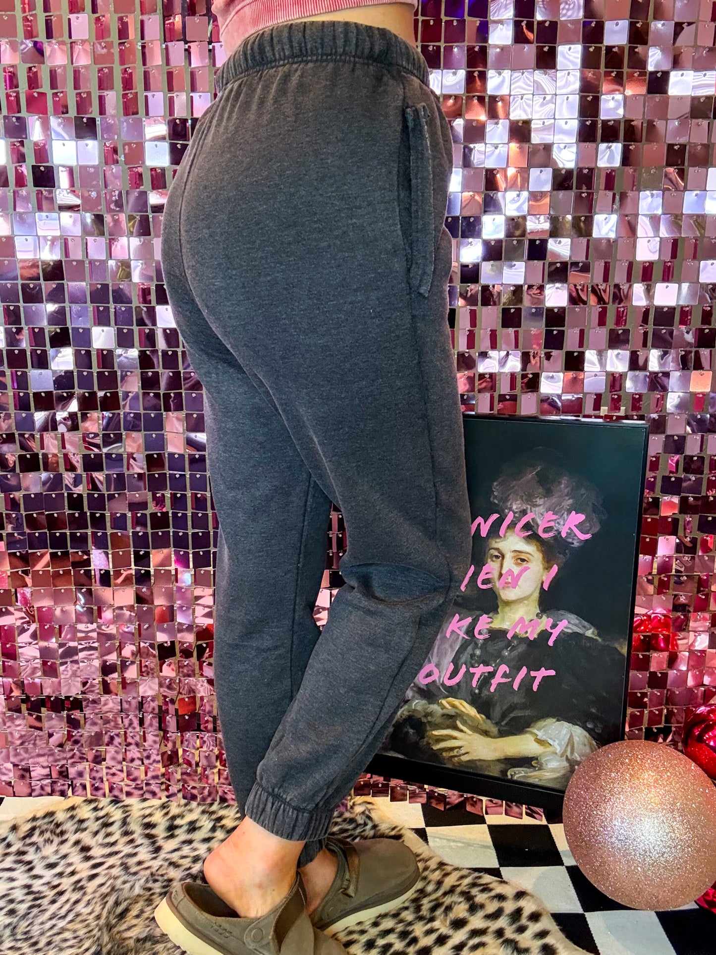 The Sophia Acid Washed Fleece Sweatpants