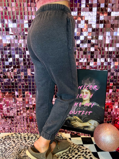The Sophia Acid Washed Fleece Sweatpants