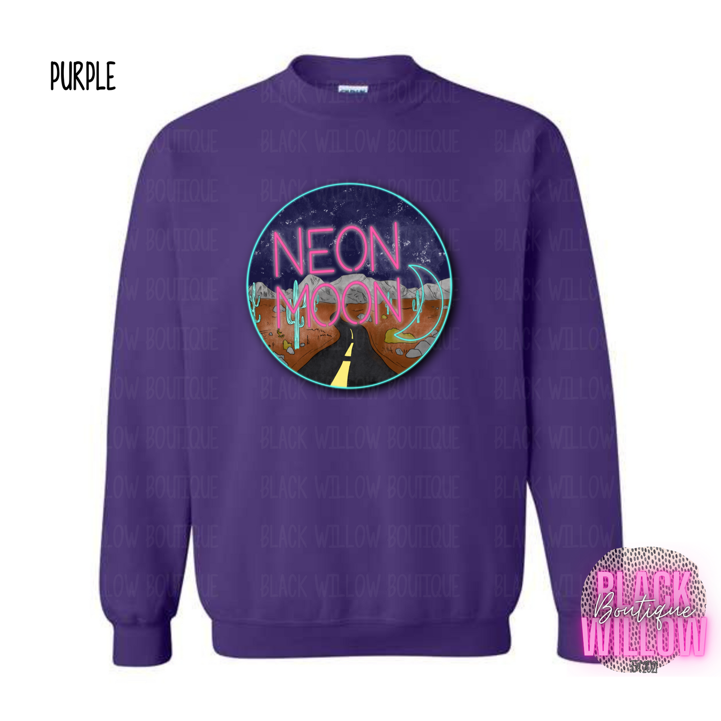 Neon Purple Tee Or Sweatshirt