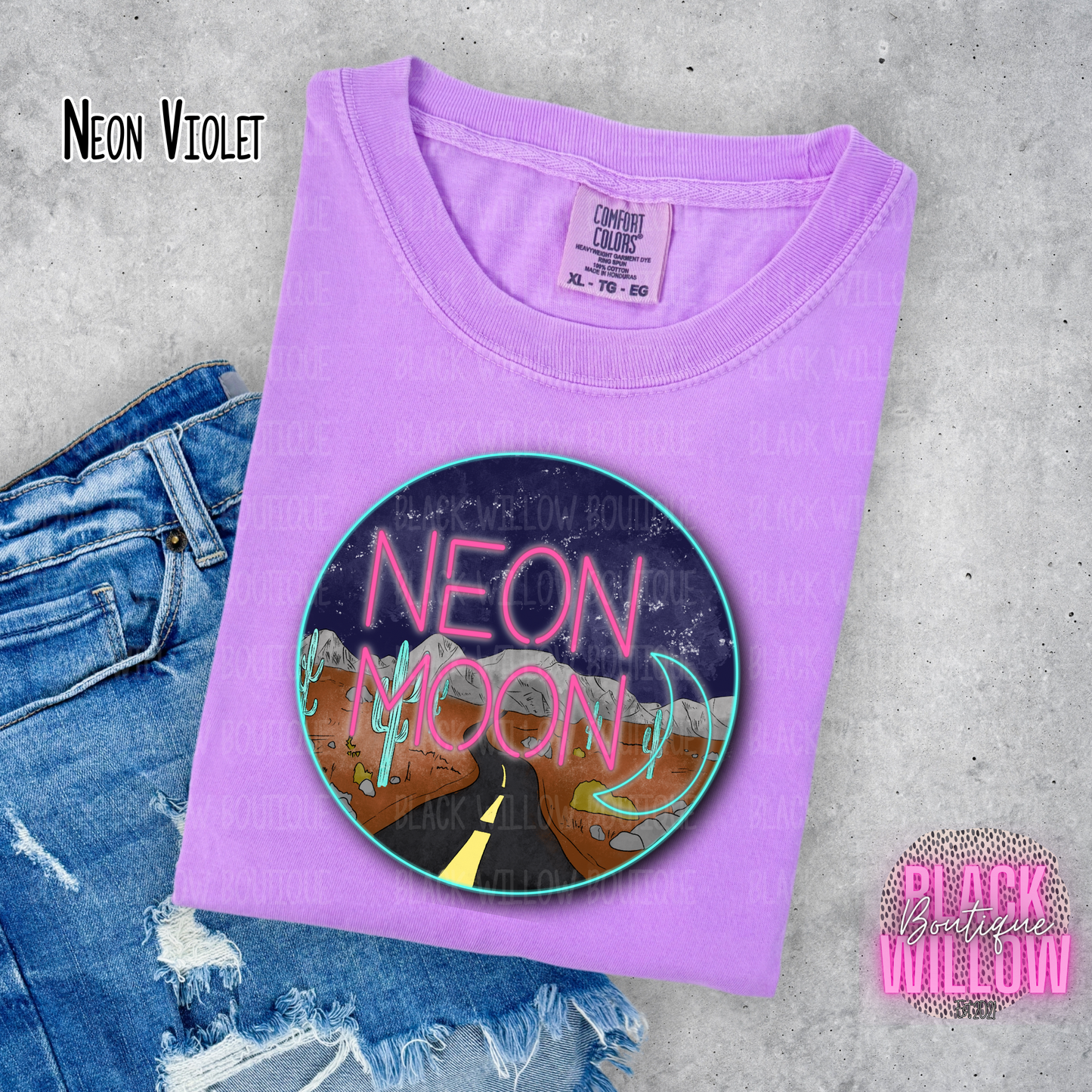 Neon Purple Tee Or Sweatshirt