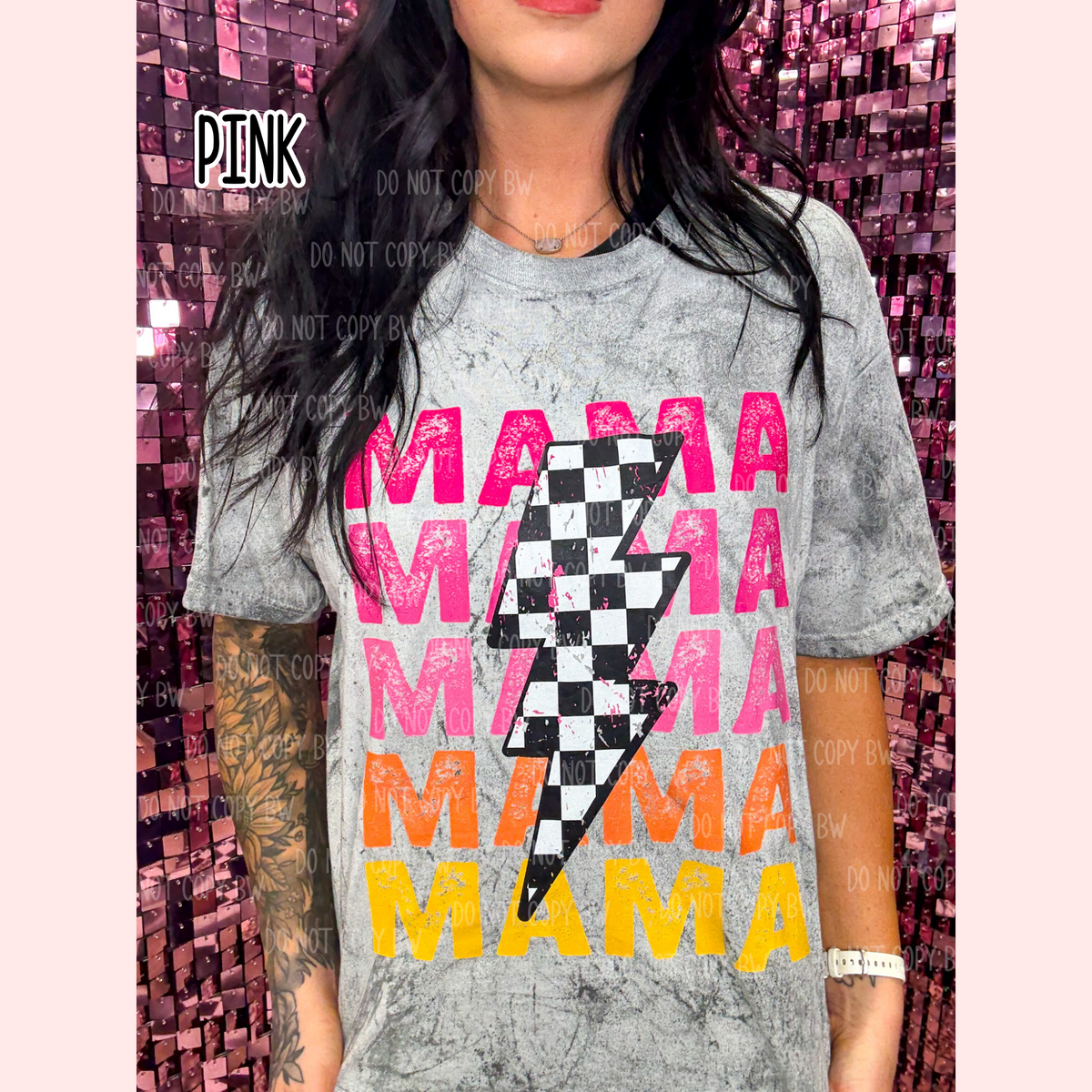 Distressed Pink Mama