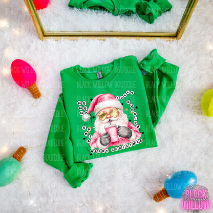 Pink Santa Sweatshirt