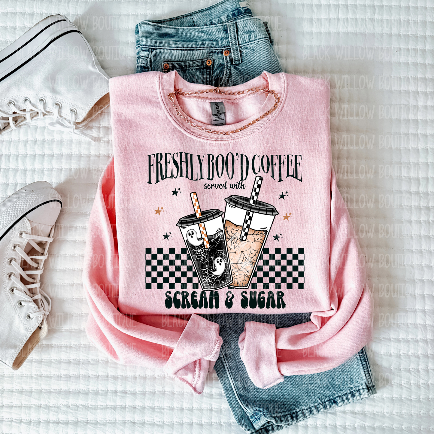 Freshly Boo'd Coffee Tee Or Sweatshirt