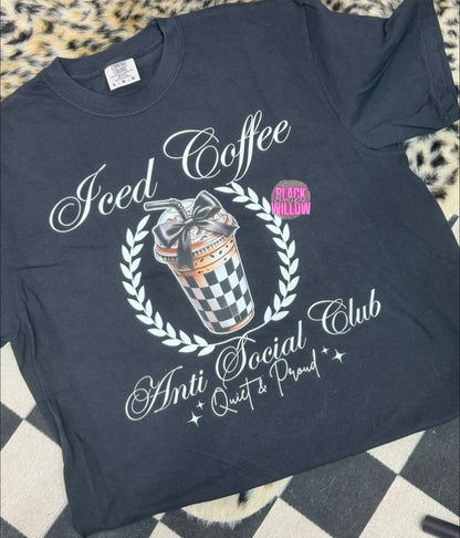 Iced Coffee Antisocial Single Print DTF Transfer
