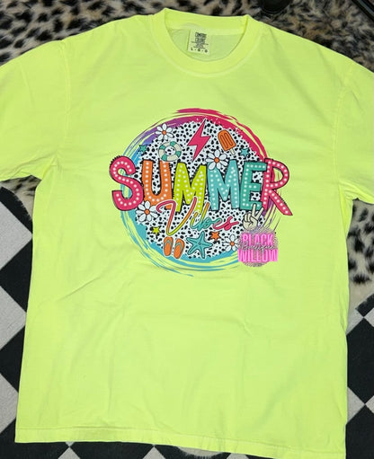 Neon Summer Vibes Comfort Colors Tee