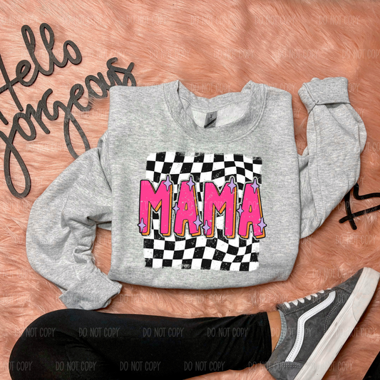 Checkered Mama Single Print DTF Transfer
