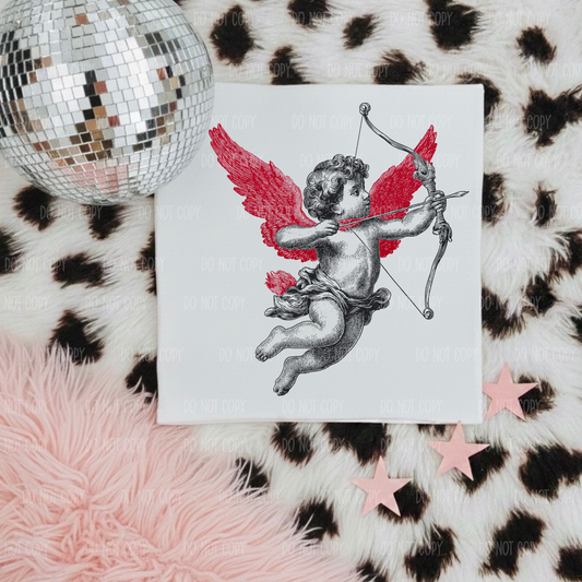 Vintage Cupid Single Print DTF Transfer