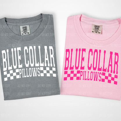 Blue Collar Pillows Single Print DTF Transfer